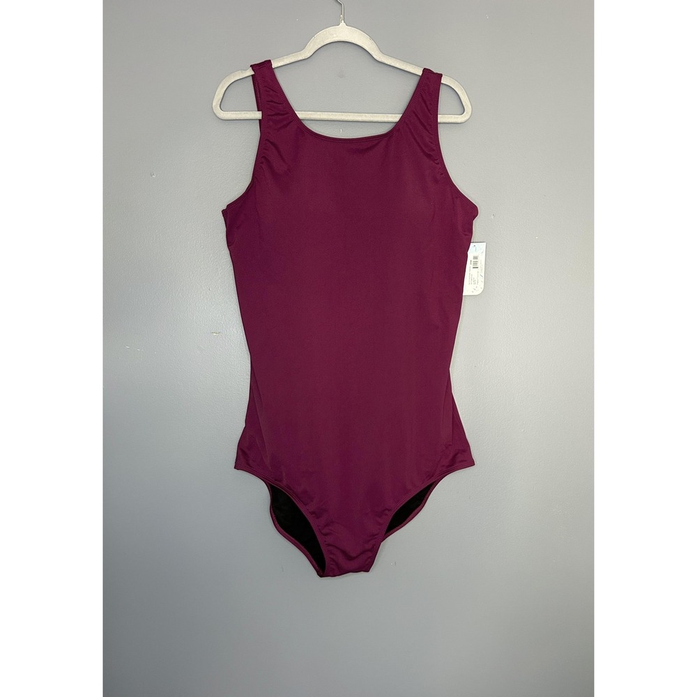 Sporti Swimsuit Womens 20W Purple Cabernet One Piece Chlorine Resistant Swim